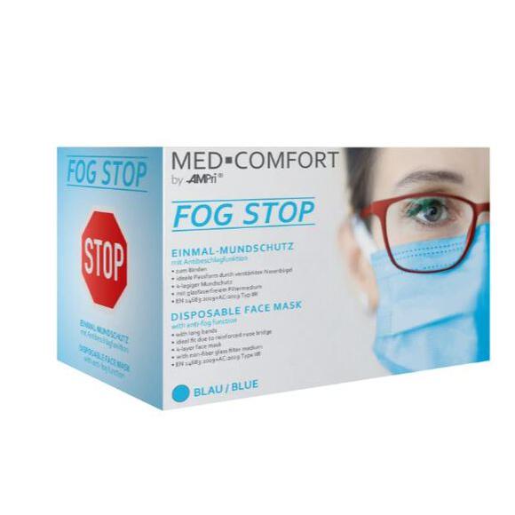 Med-Comfort Mondmasker IIR 4-Laags Fog Stop Blauw met Koord (50 st.)-Med-Comfort-Sordent