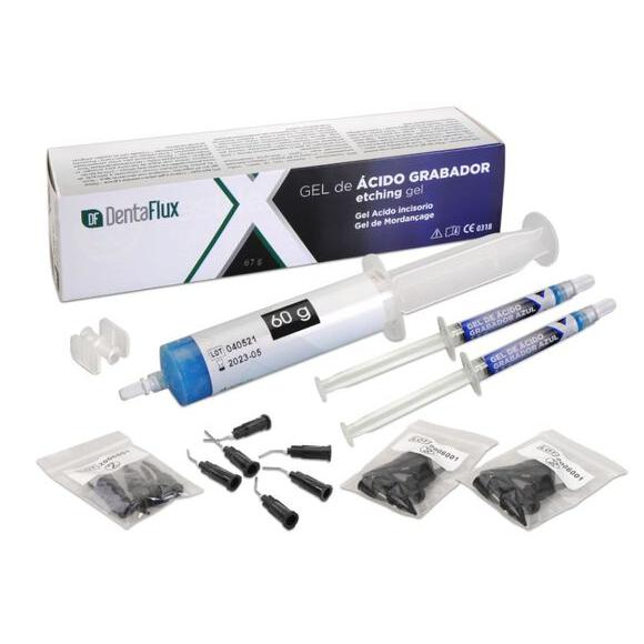Dentaflux Etch Gel - Blauw Fosfor 37% (incl. 2x3.5 g + 24 Tips) (60 g)-Dentaflux-Sordent