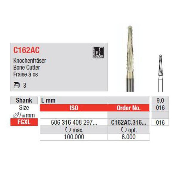 Edenta Botfrees C162AC.316.016 FG XL 9 mm ZrN (3 st.)-Edenta-Sordent