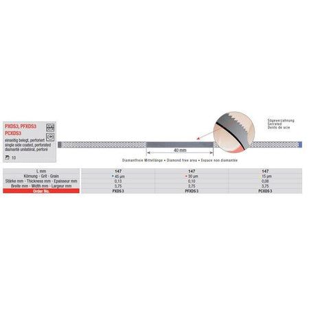 Edenta Diamantstrip Enkelzijdig Gecoat Rood - PFXDS3 (10 st.)-Edenta-Sordent