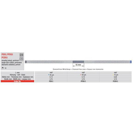 Edenta Diamantstrip Enkelzijdig Gecoat Rood - PFDS3 (10 st.)-Edenta-Sordent