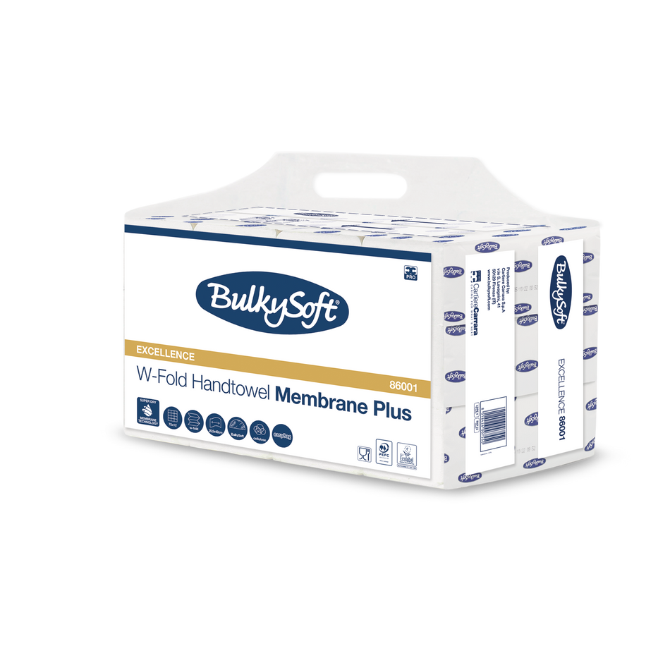 BulkySoft Luxury W-Fold Handdoekjes - 3 Laags (12 x 75 st.)-BulkySoft-Sordent