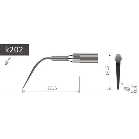Xpedent Scaler Tip Piezoled/Piezosoft - Div. Maten-Xpedent-K202-Sordent