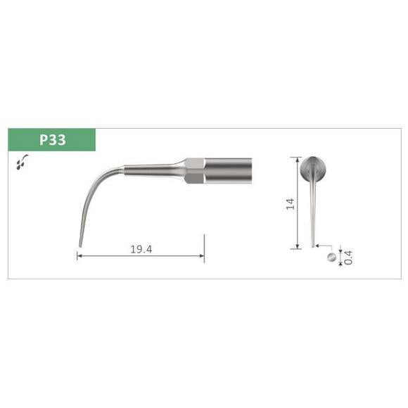 Xpedent Scaler Tip voor EMS - Div. Maten-Xpedent-P33-Sordent