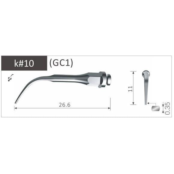 Xpedent Scaler Tip Piezolux/Sonosoft - Div. Maten-Xpedent-K#10-Sordent
