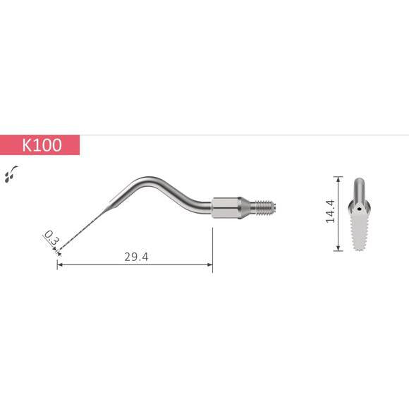 Xpedent Surgical Tip voor Sonicflex/Sonicline - Div. Maten-Xpedent-K100-Sordent