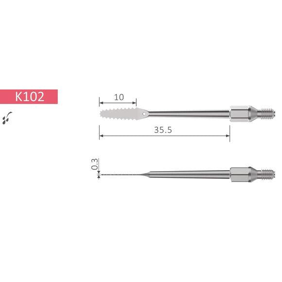 Xpedent Surgical Tip voor Sonicflex/Sonicline - Div. Maten-Xpedent-K102-Sordent