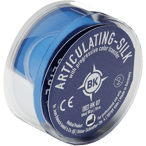 Bausch BK 07 - Articulatiepapier - Silk Blauw - 16 mm - 80 µ - (10 m)-Bausch-Sordent