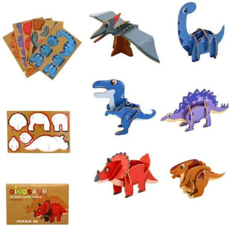 Kidspoint Speelgoed 3D Puzzel Dino Assorted 12x8 cm (48 st.)-Kidspoint-Sordent