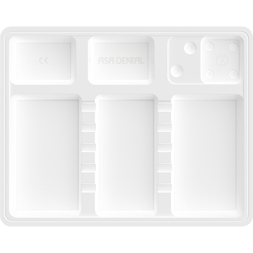 Asa Dental Disposable Plastic Instrument Tray (18x14 cm)-Asa Dental S.p.A-Gladde Afwerking-Sordent