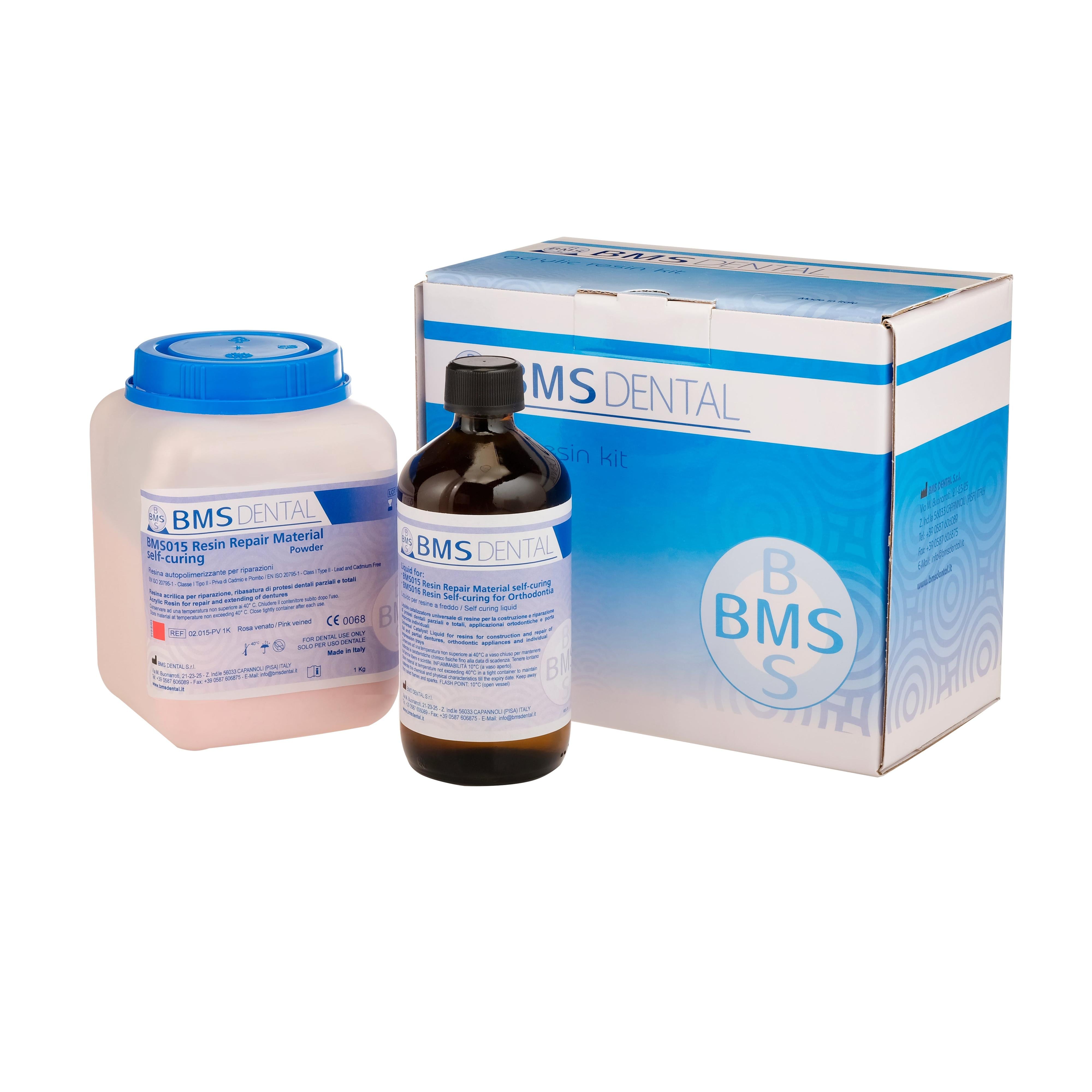 BMS Dental Zelfuithardende Reparatiehars (500 g Poeder + 250 mL Vloeistof)-BMS Dental-Sordent