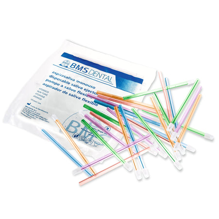 BMS Dental Speekselzuigers Flexibel 15 cm (100 st.) - Div. Kleuren-Disposables-BMS Dental-Sordent