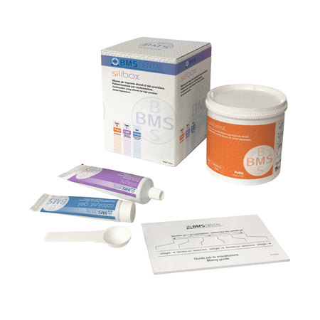 BMS Dental SILIBOX & SILIKIT Condensatie Siliconen Afdrukmateriaal Set-BMS Dental-SILIBOX (SILIBEST (900 mL) + SILILIGHT (140 mL) + Catalyst Gel (60 mL))-Sordent