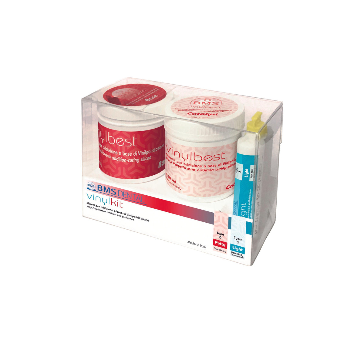 BMS VINYLKIT: Complete Additie Siliconen Afdrukset met VINYLBEST & VINYLIGHT-Praktijkbenodigheden-BMS Dental-Sordent