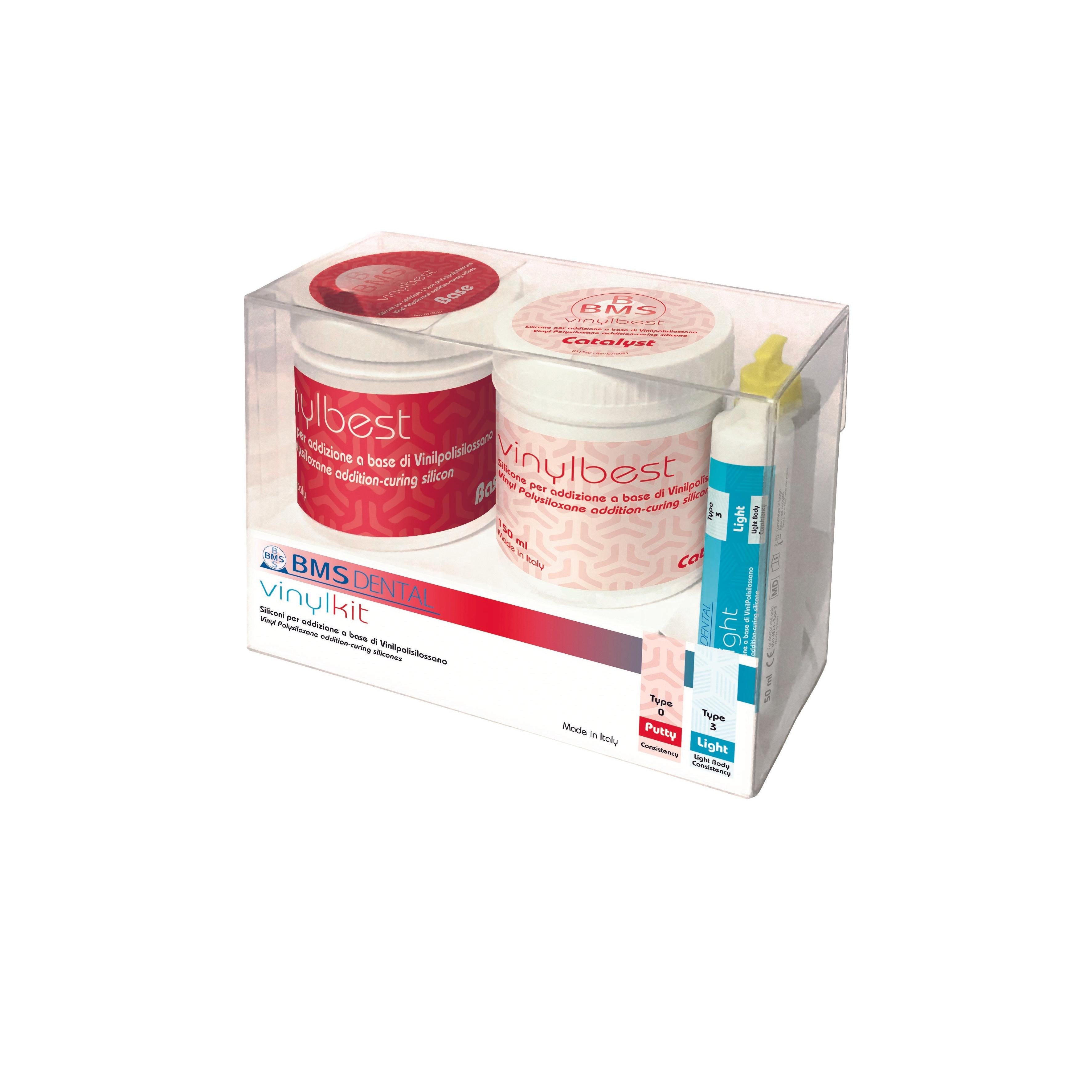 BMS VINYLKIT: Complete Additie Siliconen Afdrukset met VINYLBEST & VINYLIGHT-Praktijkbenodigheden-BMS Dental-Sordent