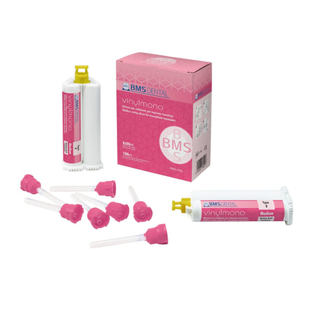 BMS VINYLMONO: A-Silicon Monophase Impr. Material (2x50 mL + 12 Tips)-Praktijkbenodigheden-BMS Dental-Sordent