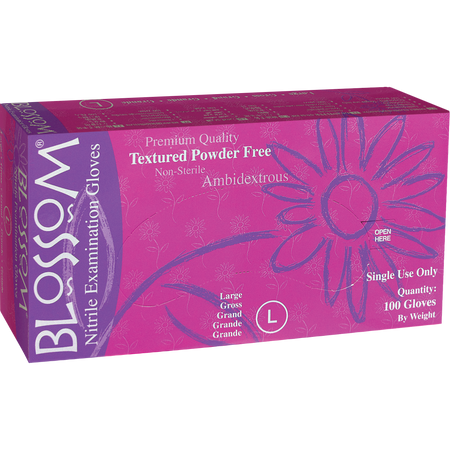 Blossom Handschoenen Nitrile PF Lila - Div. Maten (100 st.)-Blossom-XS-Sordent