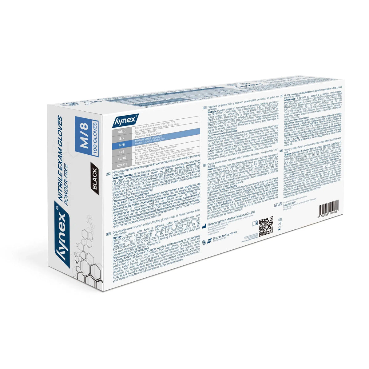 3.5 g - INTCO Nitril handschoen poedervrij Zwart (100 st.)-Disposables-INTCO-Sordent