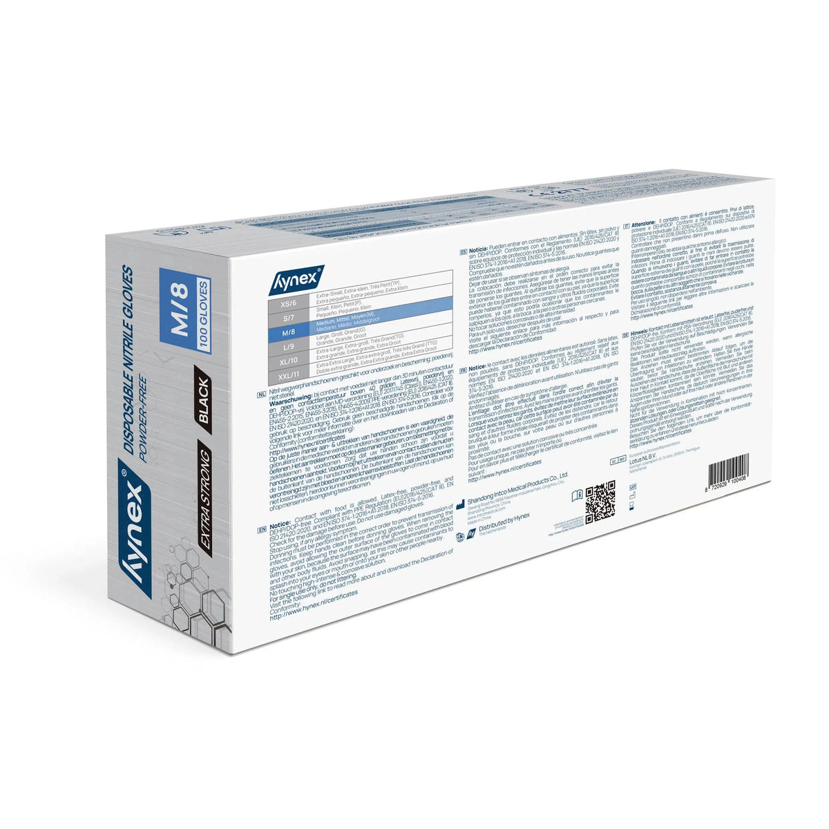 5.0 g - INTCO Nitril handschoenen poedervrij Zwart (100 st.)-Disposables-INTCO-Sordent