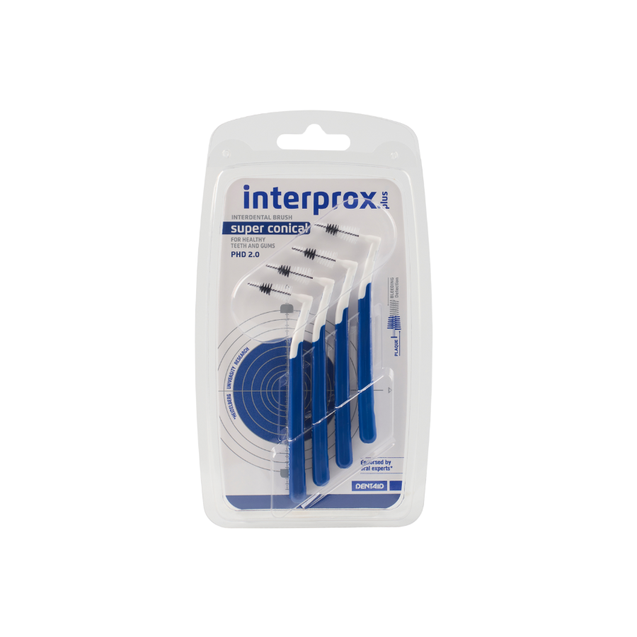 Interprox® Ragers Plus Super Conical donkerblauw PHD 2,0 - Blister (4 st.)-Dentaid-Sordent