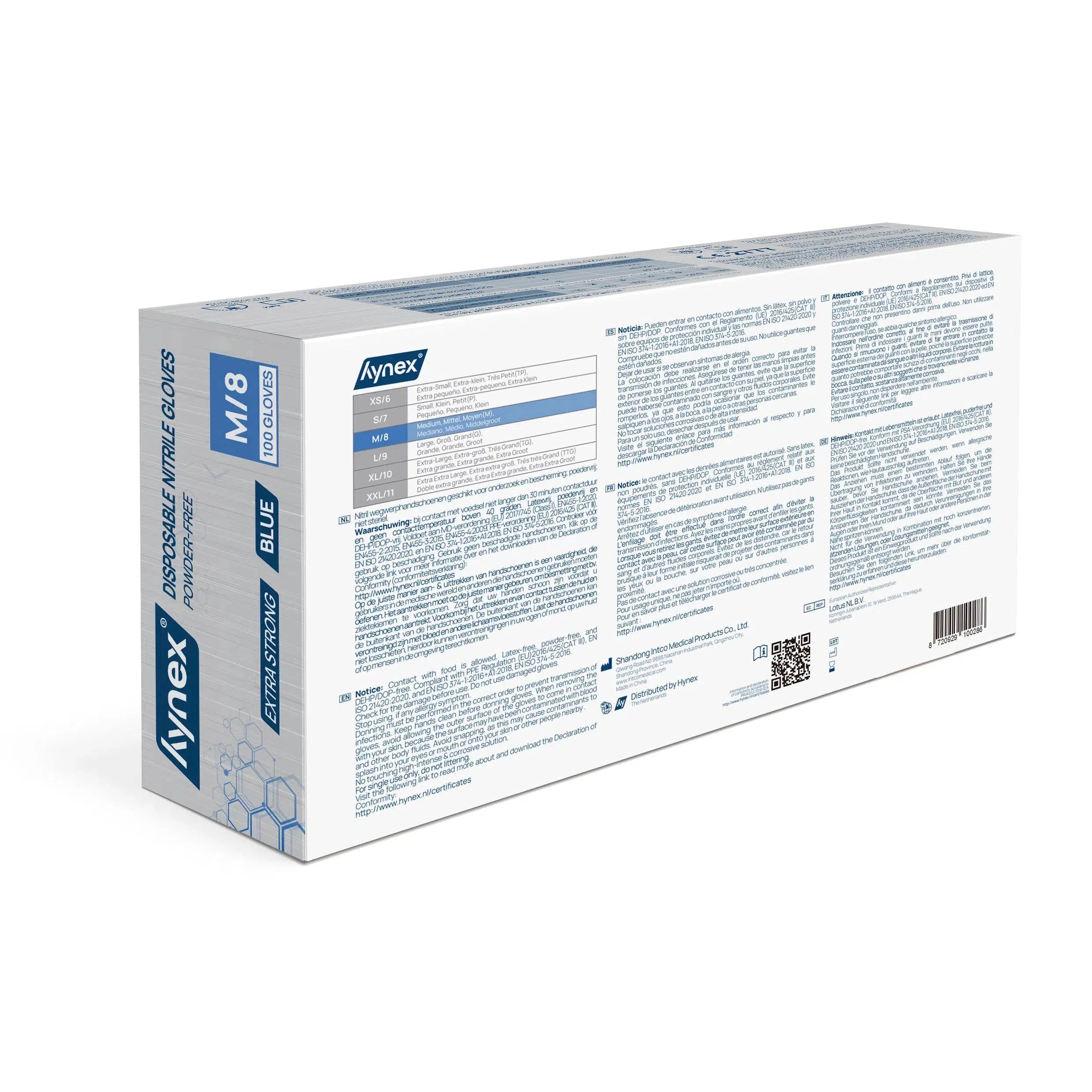 5.0 g - INTCO Nitril handschoenen poedervrij Blauw (100 st.)-Disposables-INTCO-Sordent