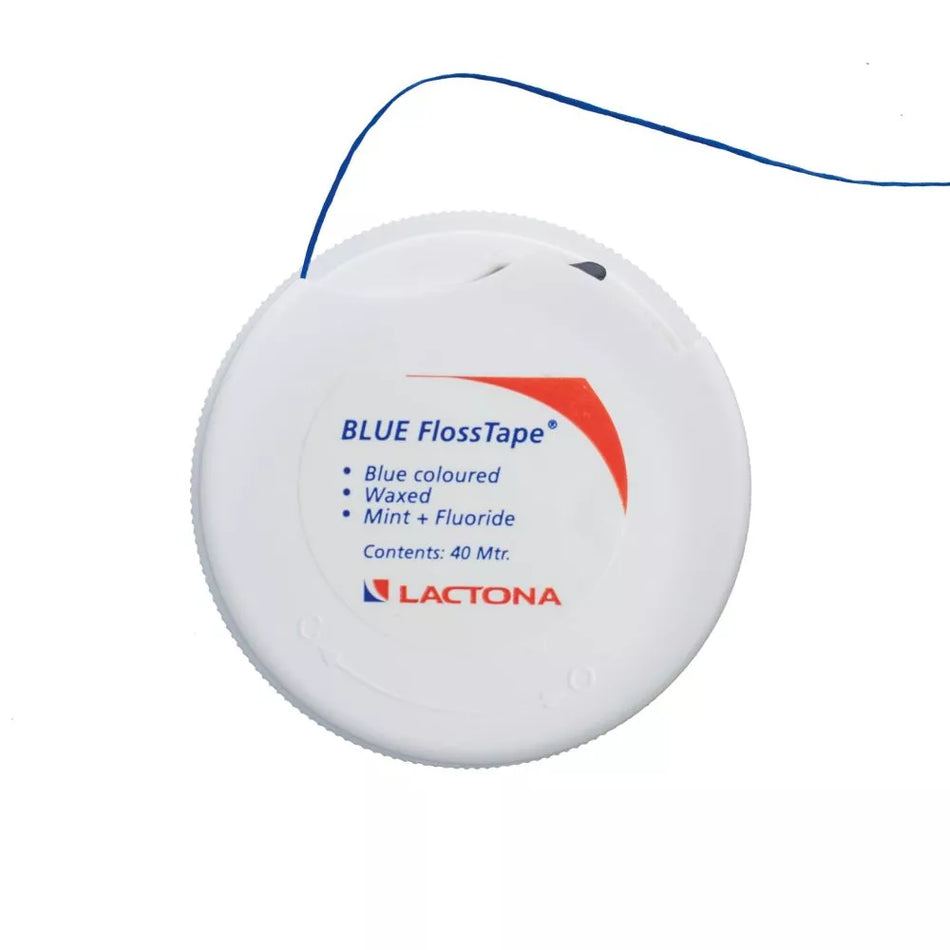 Lactona Blue FlossTape - Frisse mintsmaak + Fluoride (40 m)-Lactona-Sordent