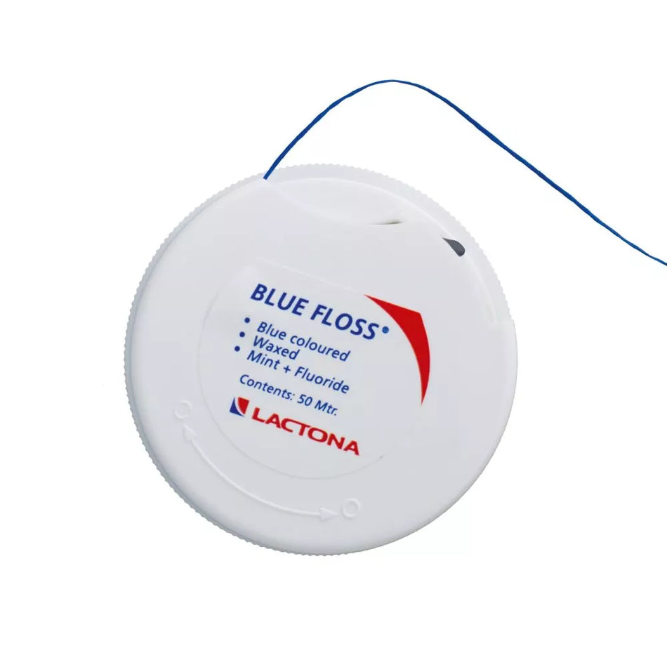 Lactona Blue Floss Flosdraad - Frisse mintsmaak + Fluoride (50 m)-Lactona-Sordent
