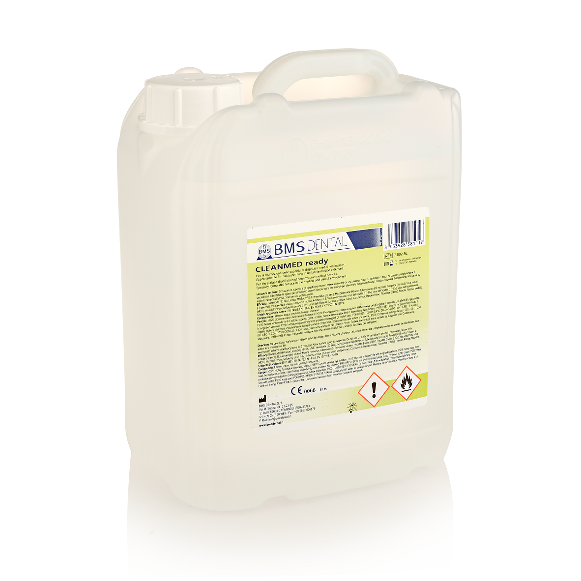 BMS Dental CLEANMED Ready (5 L Container) – Alcohol Oppervlakte Desinfectie-Disposables-BMS Dental-Sordent