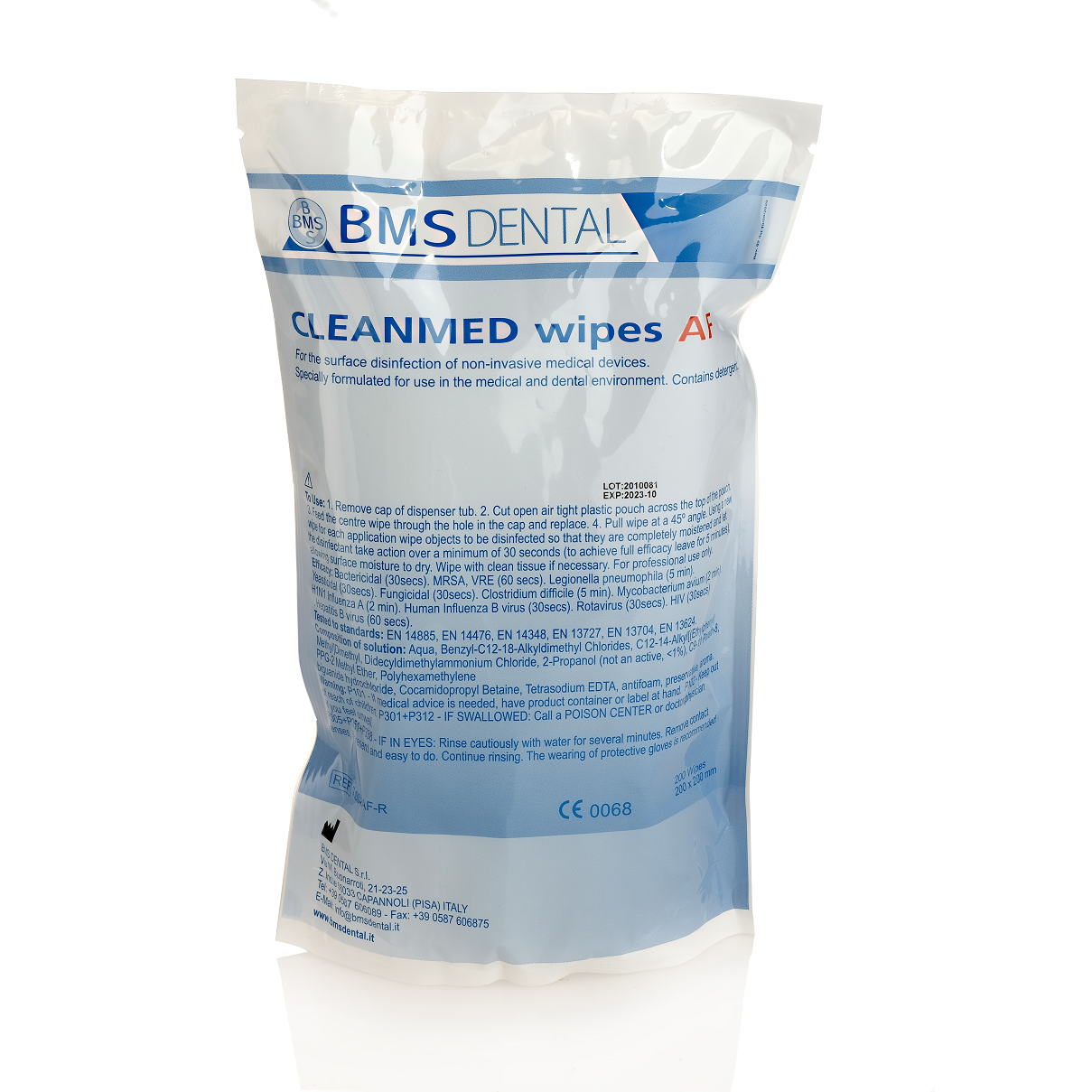 BMS Dental CLEANMED Wipes AF REFILL – Alcoholvrije Oppervlakte Desinfectiedoekjes-Disposables-BMS Dental-Sordent