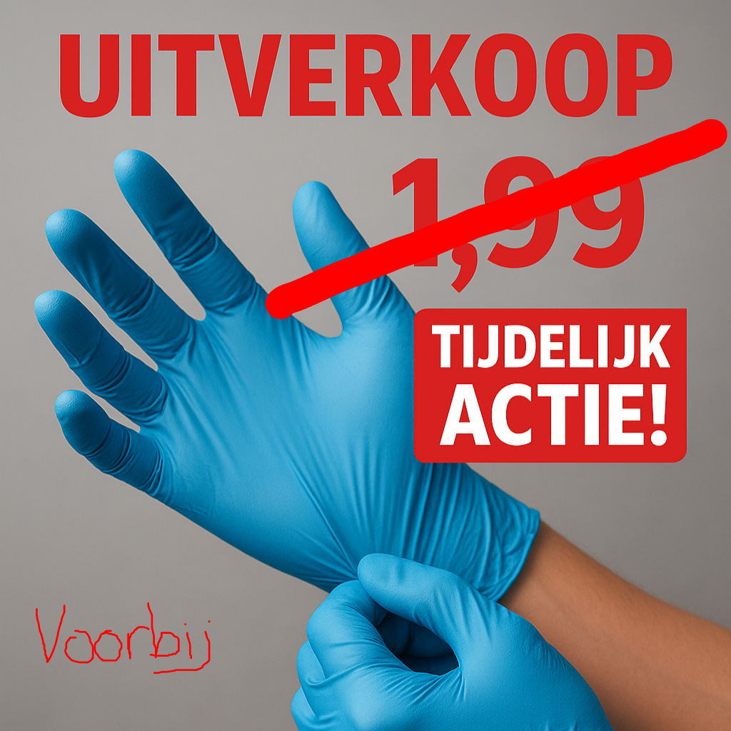 CLEARANCE Nitril handschoen poedervrij Blauw (100 st.)-Disposables-Sordent-Sordent