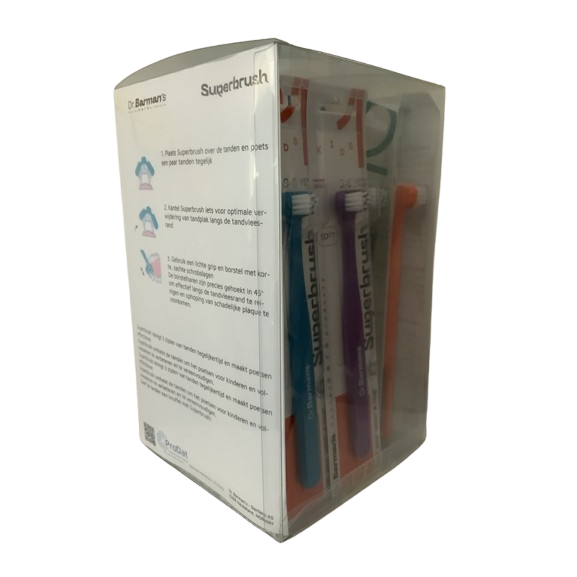 Dr. Barman's Superbrush Starterpack 24 Tandenborstels + Accessoires