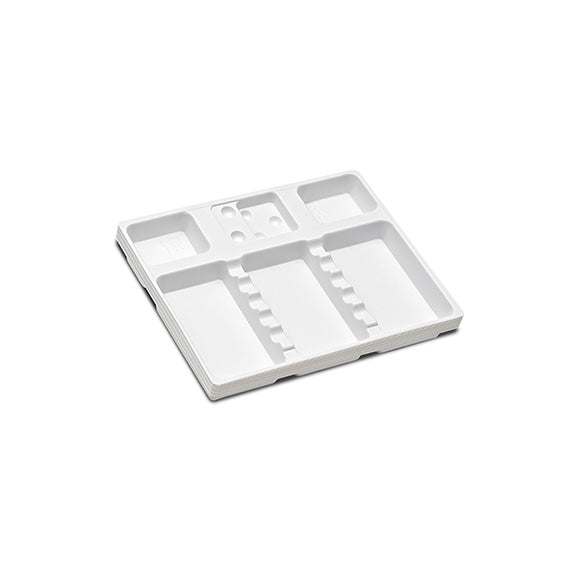 BMS Dental Disposable Plastic Instrument Tray (18x14 cm) (400 st.)-Disposables-BMS Dental-Gladde Afwerking-Sordent