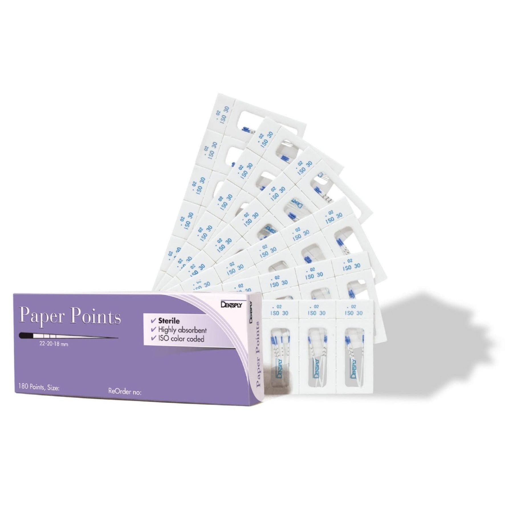 Paper Points Colour Coded A022T Steriel | ISO 015-100 (180 st.)-Dentsply Sirona-Sordent
