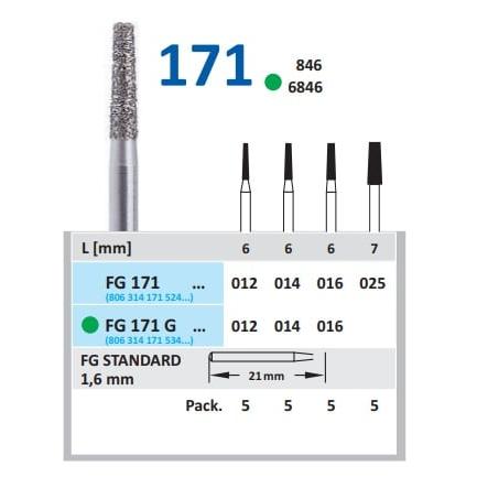 Horico Diamantboor Taper Plat FG 171 / 21 mm / 1,6 mm-Horico-Sordent