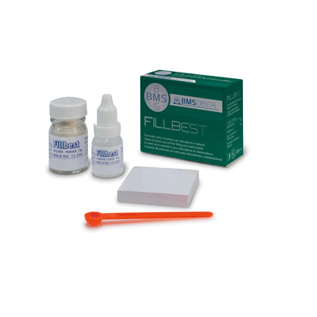 BMS FILLBEST Glas-ionomeer Cement (15 g Poeder + 8 mL Vloeistof)-Praktijkbenodigheden-BMS Dental-Sordent