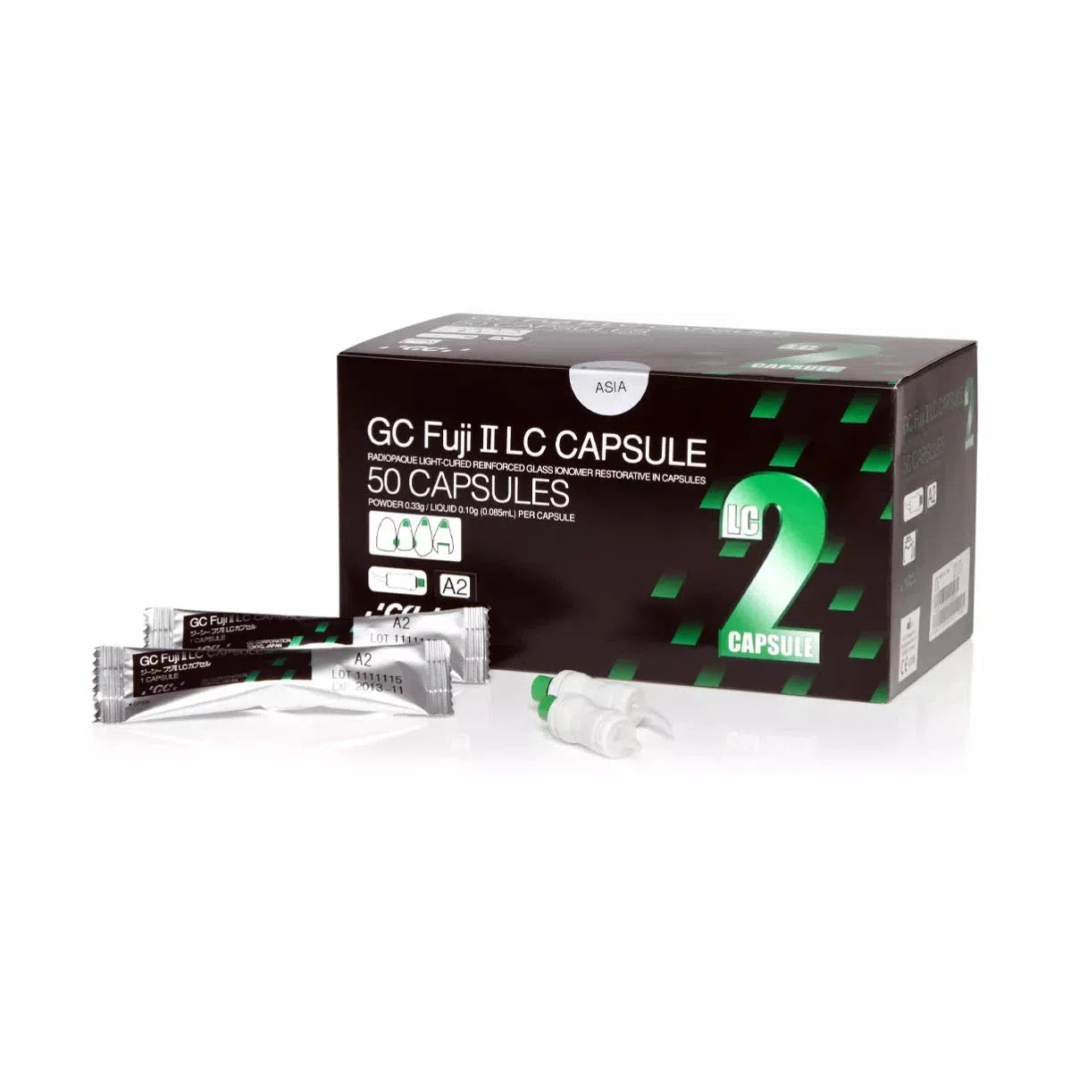 GC Fuji® II LC Capsules - Div. Kleuren A/B/C/D (50 x 0.10 mL)-GC-Sordent