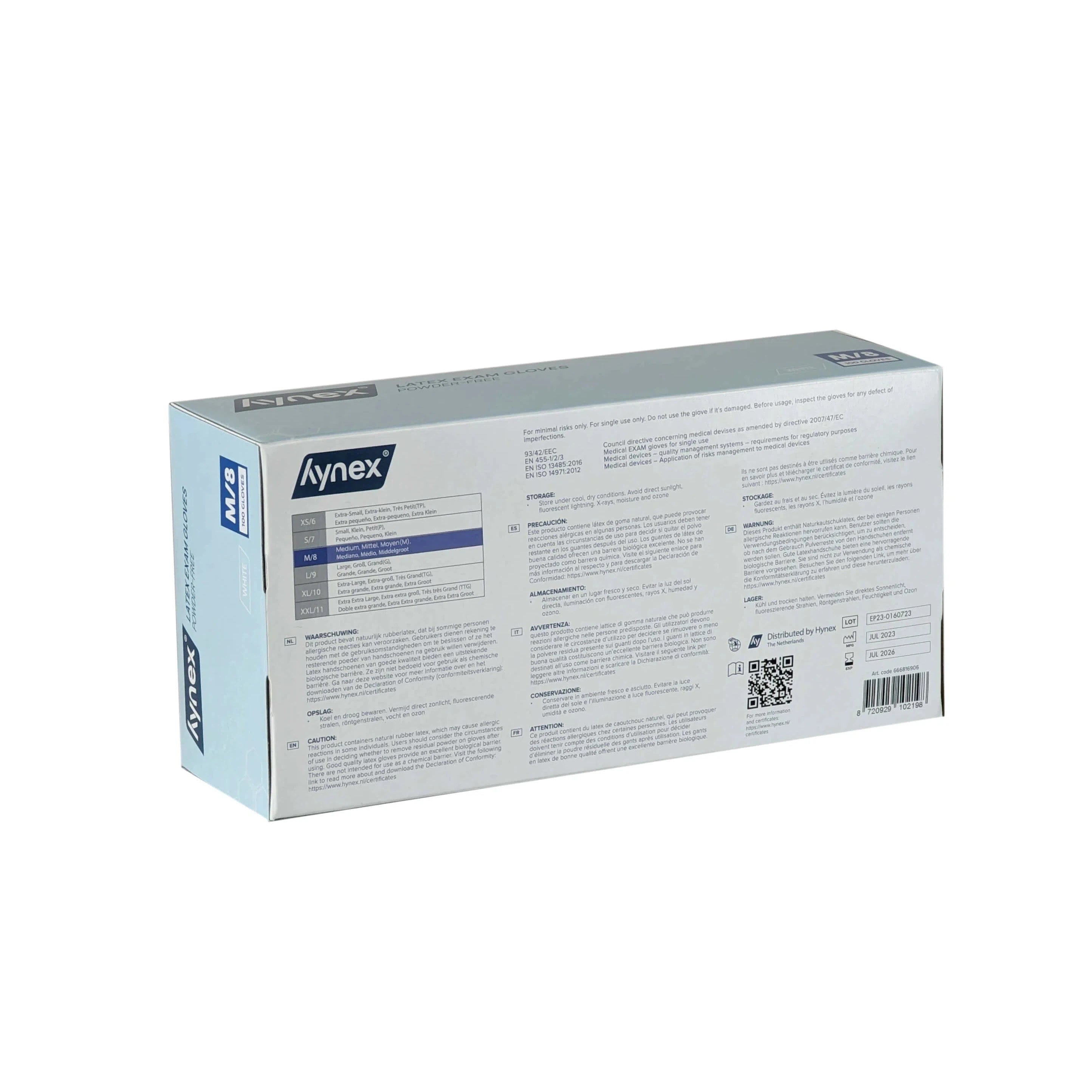 5.0 g - INTCO Latex handschoenen poedervrij Wit (100 st.)-Disposables-INTCO-Sordent