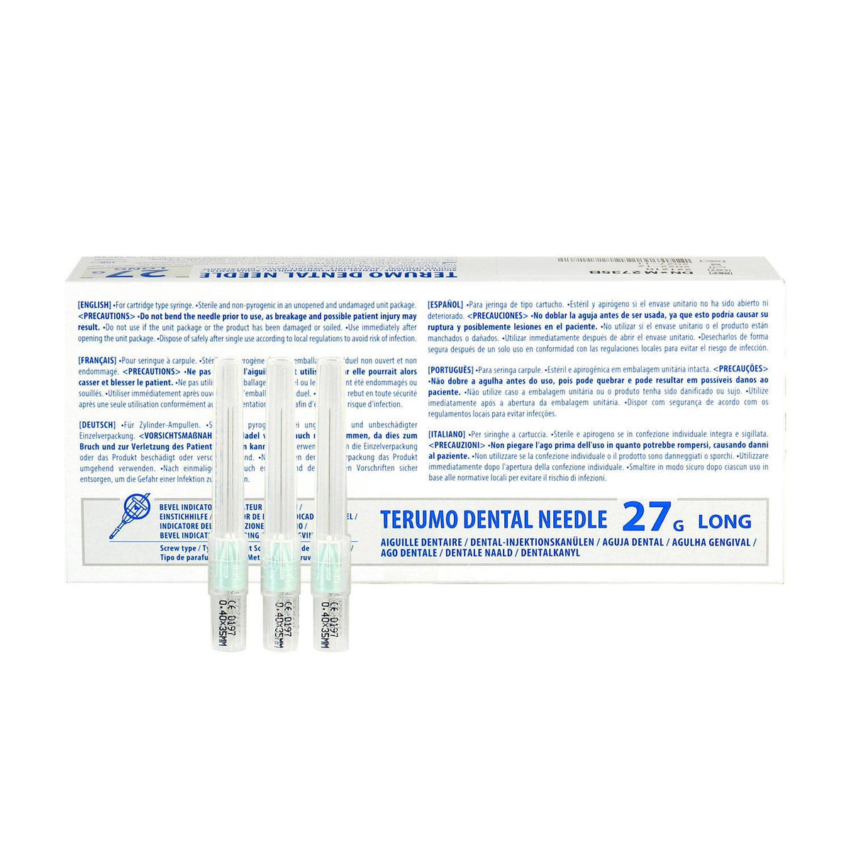 Terumo Injectienaalden 27/30G - 13/21/35 mm Opties (100 st.)-Terumo-27G Lang 35 x 0.4 mm Grijs-Sordent