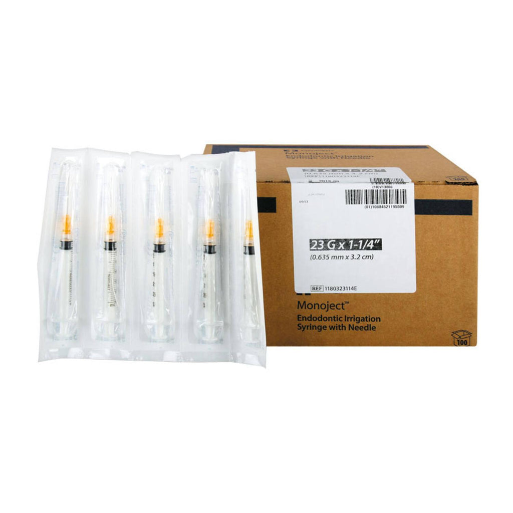 Monoject™ Endo Irrigatie Spuitjes + Naald 23/27G x 1.25 (100 st.)-Monoject-23G x 1.25-Sordent