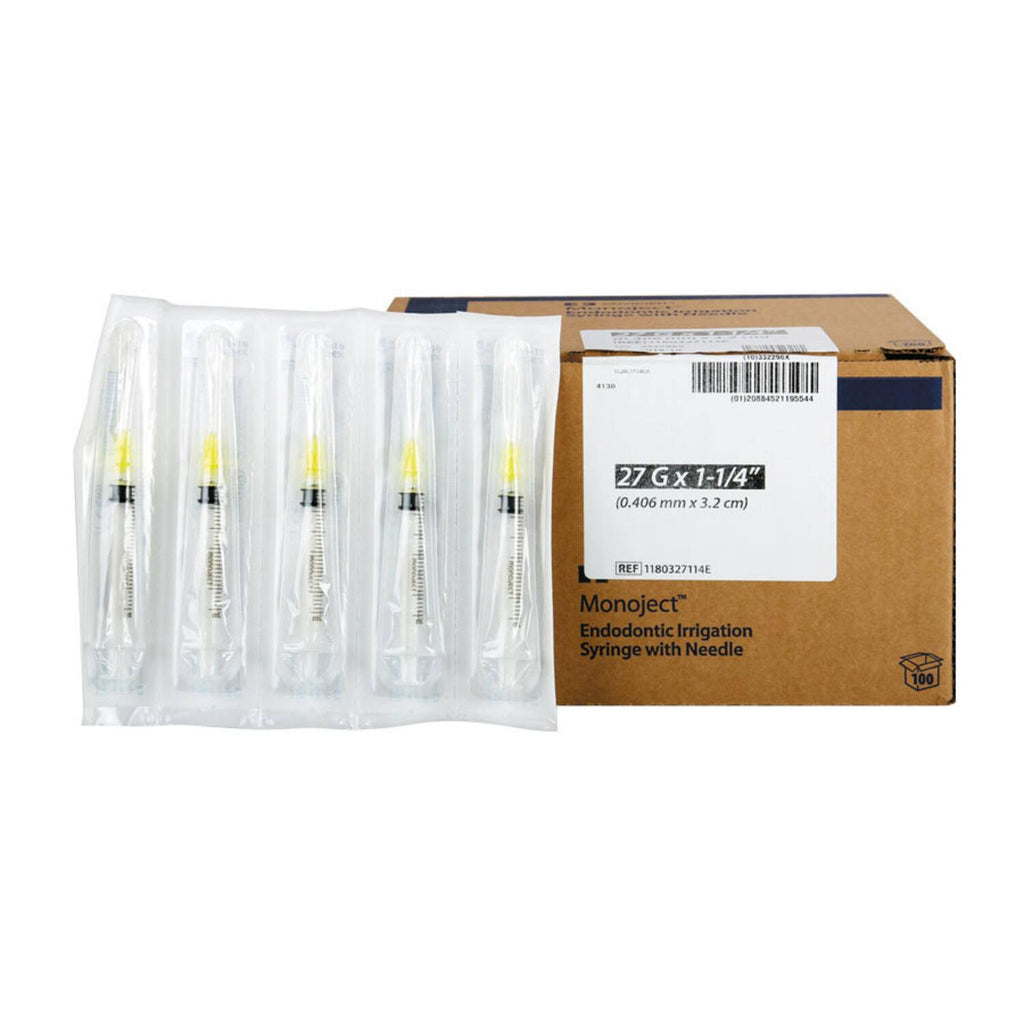 Monoject™ Endo Irrigatie Spuitjes + Naald 23/27G x 1.25 (100 st.)-Monoject-27G x 1.25-Sordent