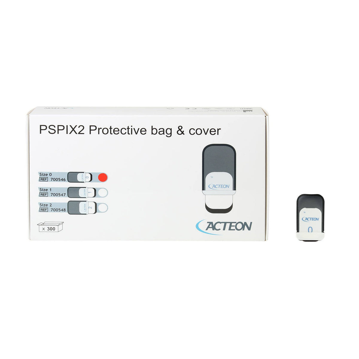 PSPIX² Erlm Fosforplaat Hoesjes + Covers - Maat 0/1/2/3 - (300 st.)-Acteon-0 - 22x35 mm-Sordent