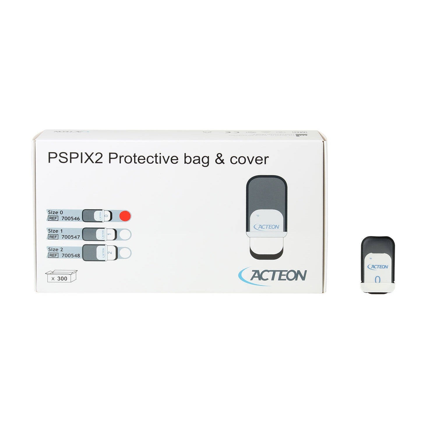 PSPIX² Erlm Fosforplaat Hoesjes + Covers - Maat 0/1/2/3 - (300 st.)-Acteon-0 - 22x35 mm-Sordent