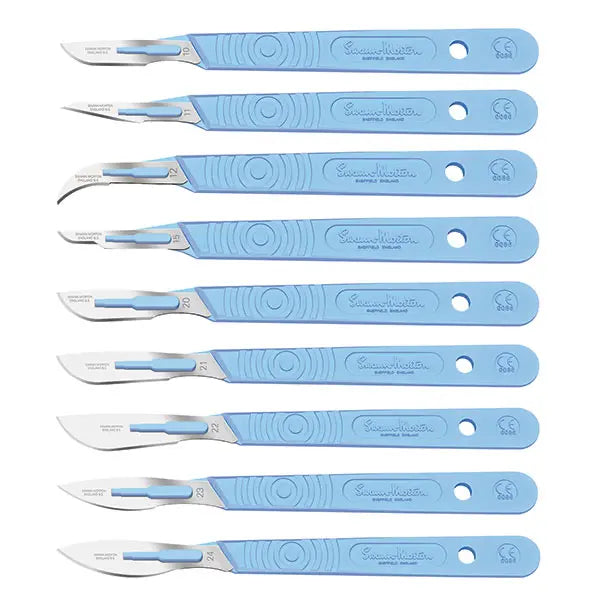 Swann-Morton RVS Scalpel Mesjes + Heft Steriel Nr. 10-23 (10 st.)-Swann-Morton-Sordent