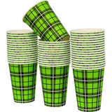 100 st. Schotse Ruit Scotty Groen Kartonnen Bekers 200 mL / 7.5 oz-Drinkbekers-KURTT-Sordent