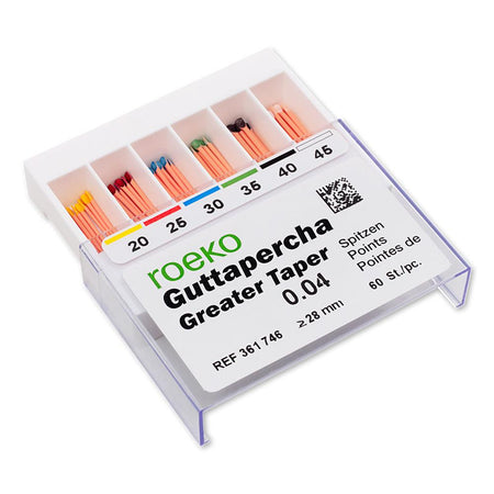 ROEKO Guttapercha Points Greater Taper 0.04 #20-45 (Mix) (60 st.)-Roeko-Sordent