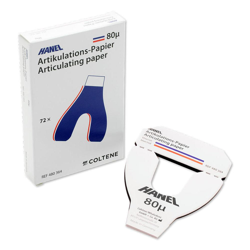 Coltène Hanel Articulatiepapier 80µ U-Vorm Blauw-Rood (72 st.)-Coltene-Sordent