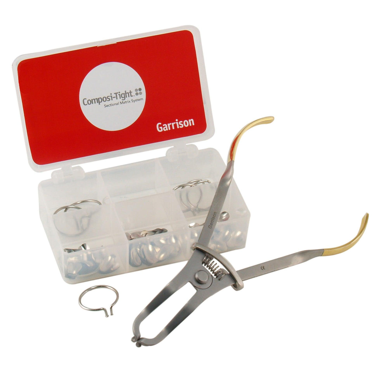 Composi-Tight® Sectional Matrix Kit met Ring Placement Forceps (Ringtang)-Garrison-Sordent