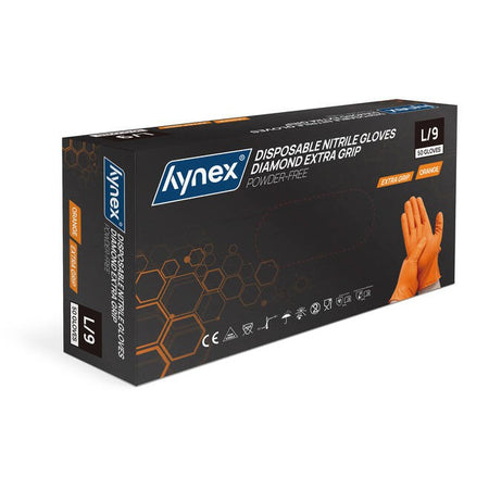 8.0 g - INTCO Diamond Nitril handschoen poedervrij Oranje (50 st.)-Disposables-INTCO-Sordent