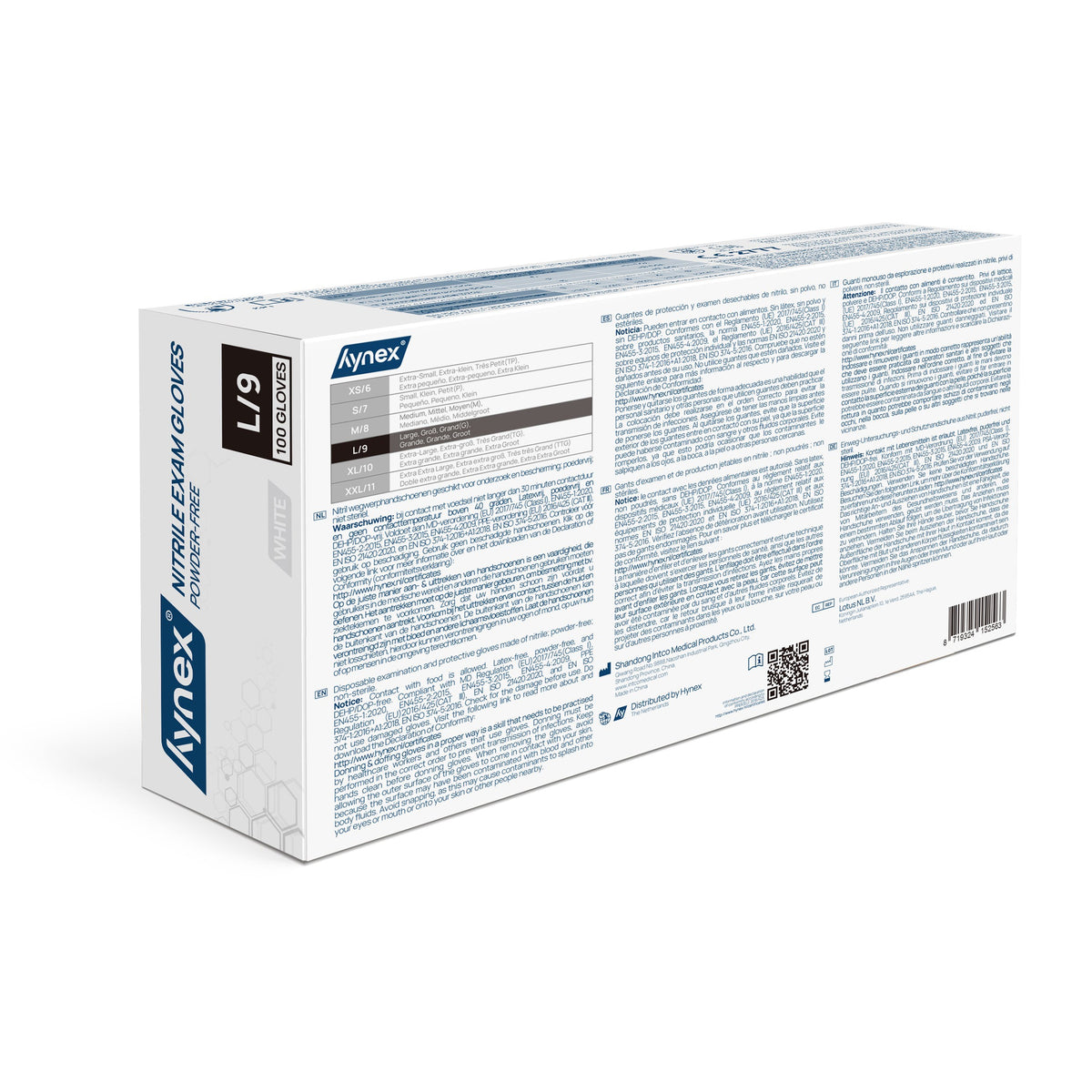 3.5 g - INTCO Nitril handschoen poedervrij Wit (100 st.)-Disposables-INTCO-Sordent