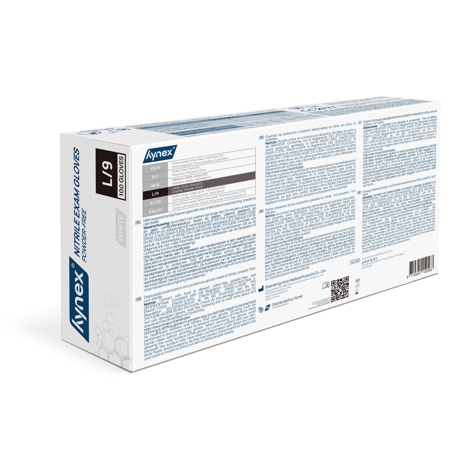 3.5 g - INTCO Nitril handschoen poedervrij Wit (100 st.)-Disposables-INTCO-Sordent